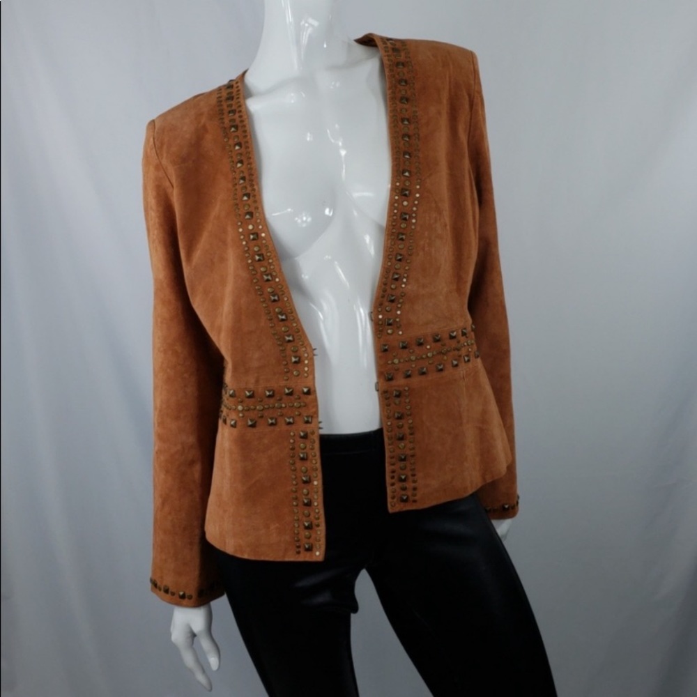 Studded Suede Jacket Fully Lined - image 1